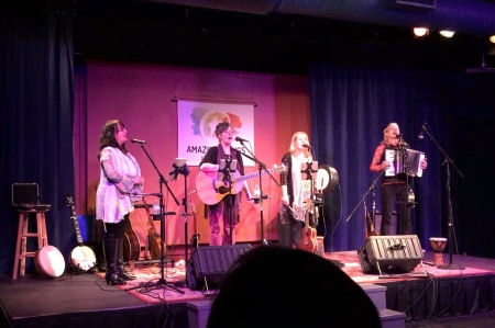 The Kelly Girls (L-R: Christine Hatch, Nancy Beaudette, Aisling Keating and Theresa Gerene) perform at Amazing Things Arts Center in Framingham, MA